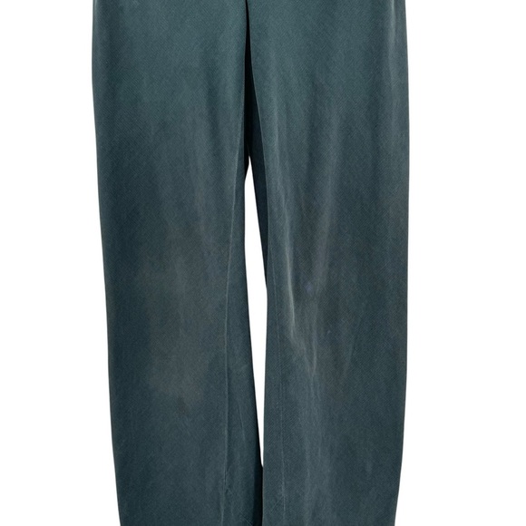 Vintage 2000 Banana Republic Corduroy Trouser Pants Mid Rise Wide Leg Teal | 6 - Picture 5 of 14